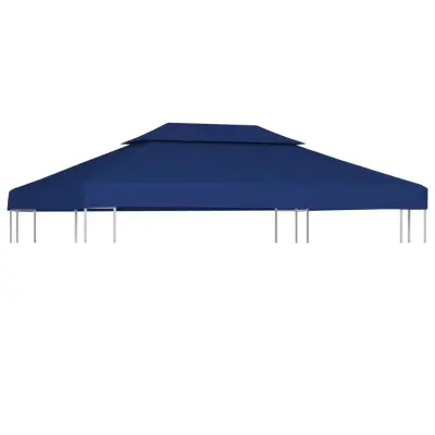 vidaXL Streha za paviljon 2-delna 310 g/m² 4x3 m modra