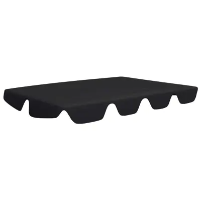 vidaXL Streha za vrtno gugalnico črna 188/168x145/110 cm
