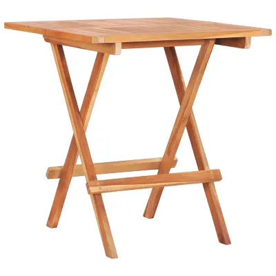 vidaXL Zložljiva bistro miza 60x60x65 cm trdna tikovina