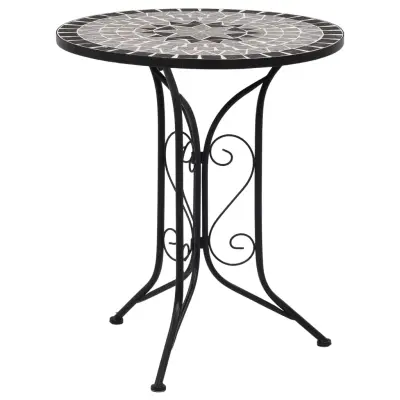 vidaXL Bistro mizica z mozaikom siva 60 cm keramika