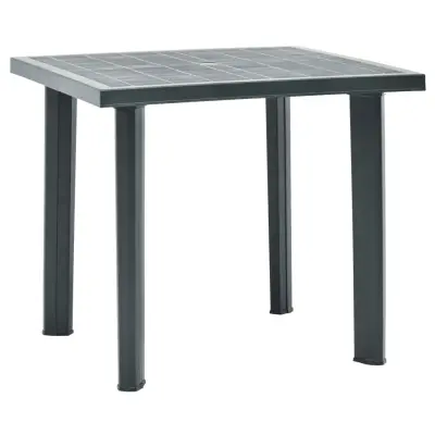 vidaXL Vrtna miza zelena 80x75x72 cm plastika