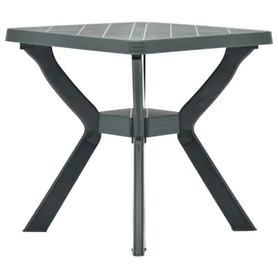 vidaXL Bistro miza zelena 70x70x72 cm plastika