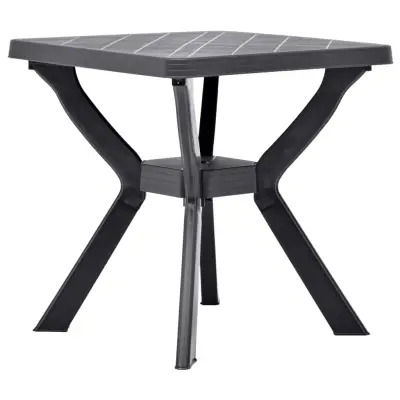 vidaXL Bistro miza antracitna 70x70x72 cm plastika