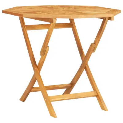 vidaXL Zložljiva vrtna miza 85x85x76 cm trdna tikovina