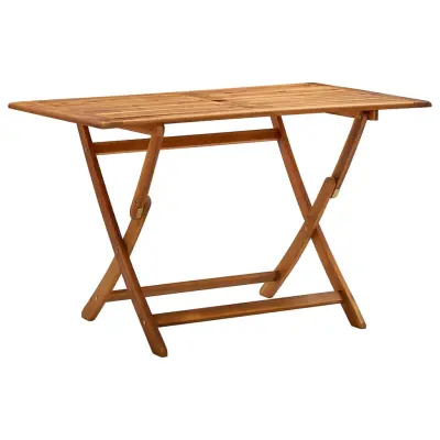 vidaXL Zložljiva vrtna miza 120x70x75 cm trden akacijev les