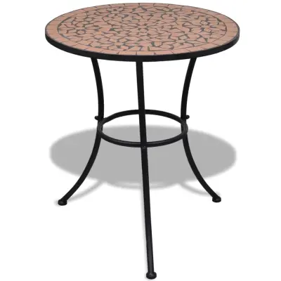vidaXL Bistro miza terakota 60 cm mozaik