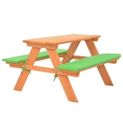 vidaXL Otroška piknik miza s klopema 89x79x50 cm trden les jelke