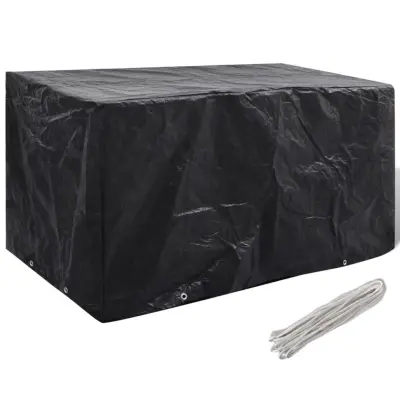 vidaXL Pokrivalo za vrtno pohištvo z 8 obročki 180x70x90 cm