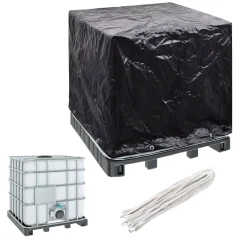 vidaXL IBC pokrivalo za zbiralnik vode z 8 obročki 116x100x120 cm