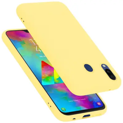 Cadorabo ohišje, združljiv s Samsungom v tekoči rumeni - zaščitni pokrov, narejen iz fleksibilnega silikona TPU