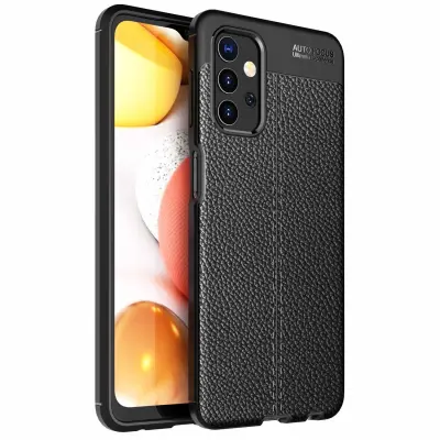 Cadorabo Case, združljiv s Samsungom v Deep Black - zaščitni pokrov iz silikona TPU z plemenito imitacijsko usnjeno uporabo