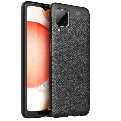 Cadorabo Case, združljiv s Samsungom v Deep Black - zaščitni pokrov iz silikona TPU z plemenito imitacijsko usnjeno uporabo