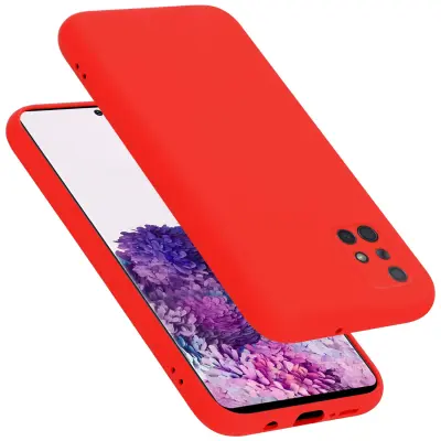 CADORABO Ohišje, združljiv s Samsungom v tekoči rdeči barvi - zaščitni pokrov iz fleksibilnega silikona TPU
