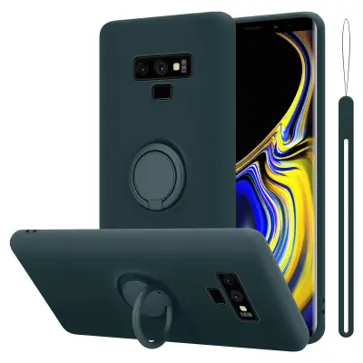 CADORABO Ohišje, združljiv s Samsungom v tekoči zeleni barvi - zaščitni pokrov iz fleksibilnega silikona TPU z obročem