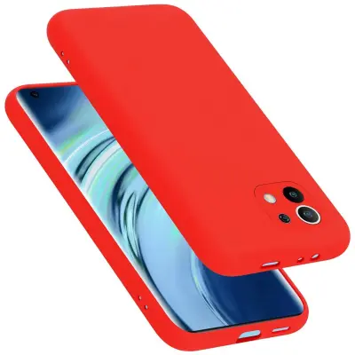 CADORABO Ohišje, združljiv s Xiaomi v tekoči rdeči barvi - zaščitni pokrov iz fleksibilnega silikona TPU