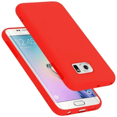 CADORABO Ohišje, združljiv s Samsungom v tekoči rdeči barvi - zaščitni pokrov iz fleksibilnega silikona TPU