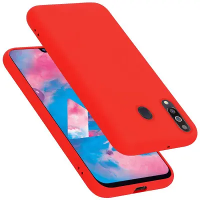 CADORABO Ohišje, združljiv s Samsungom v tekoči rdeči barvi - zaščitni pokrov iz fleksibilnega silikona TPU