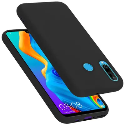 CADORABO Ohišje, združljiv s Huawei v tekoči črni barvi - zaščitni pokrov iz fleksibilnega silikona TPU