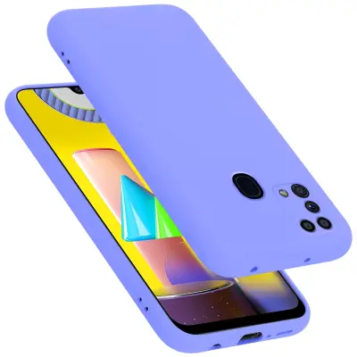 CADORABO Ohišje, združljiv s Samsungom v tekoči lahki vijolični barvi - zaščitni pokrov iz fleksibilnega silikona TPU