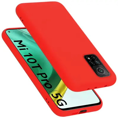 CADORABO Ohišje, združljiv s Xiaomi v tekoči rdeči barvi - zaščitni pokrov iz fleksibilnega silikona TPU