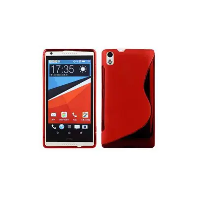 Cadorabo Case, združljiv s HTC v Candy Apple Red - Zaščitni pokrov iz fleksibilnega silikona TPU