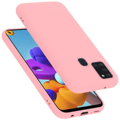 Ohišje Cadorabo, združljiv s Samsungom v tekoči roza barvi - zaščitni pokrov iz fleksibilnega silikona TPU