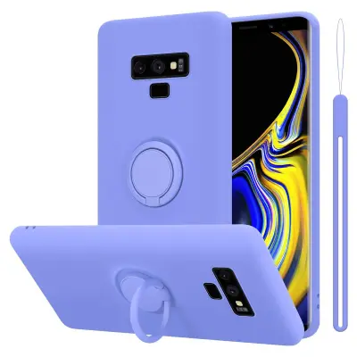 CADORABO Ohišje, združljiv s Samsungom v tekoči lahki vijolični barvi - zaščitni pokrov iz fleksibilnega silikona TPU z obročem