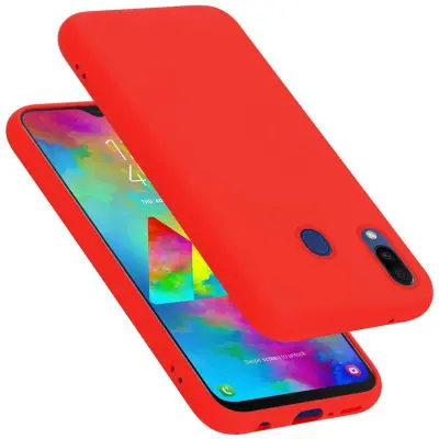 CADORABO Ohišje, združljiv s Samsungom v tekoči rdeči barvi - zaščitni pokrov iz fleksibilnega silikona TPU