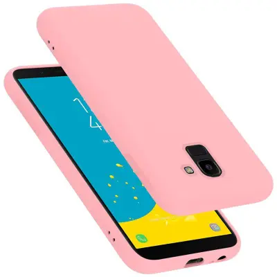 Ohišje Cadorabo, združljiv s Samsungom v tekoči roza barvi - zaščitni pokrov iz fleksibilnega silikona TPU