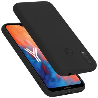 CADORABO Ohišje, združljiv s Huawei v tekoči črni barvi - zaščitni pokrov iz fleksibilnega silikona TPU