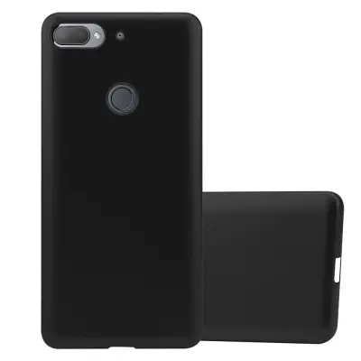Cadorabo Case, združljiv s HTC v kovinski črni barvi - zaščitni pokrov iz fleksibilnega silikona TPU