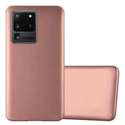 CADORABO CARE, združljiv s Samsungom v kovinskem rosă ‰ Gold - zaščitni pokrov iz fleksibilnega silikona TPU