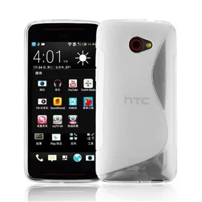 Cadorabo Case, združljiv s HTC v pol prozorni - zaščitni pokrov, narejen iz fleksibilnega silikona TPU