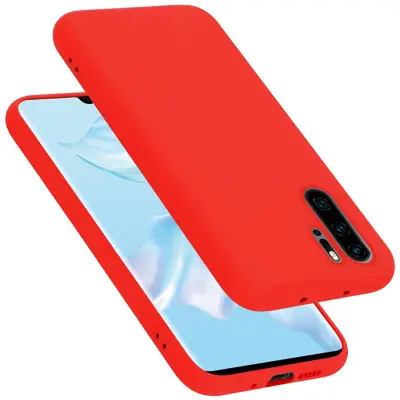 CADORABO Ohišje, združljiv s Huawei v tekoči rdeči barvi - zaščitni pokrov iz fleksibilnega silikona TPU