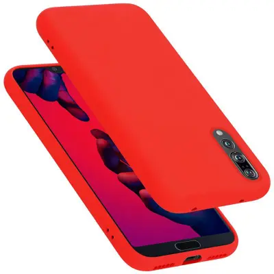 CADORABO Ohišje, združljiv s Huawei v tekoči rdeči barvi - zaščitni pokrov iz fleksibilnega silikona TPU