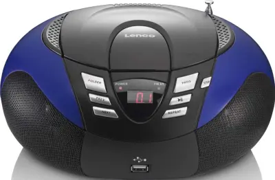 LENCO UKW-RADIO M.CD TRAGBAR SCD-37 USB BLUE