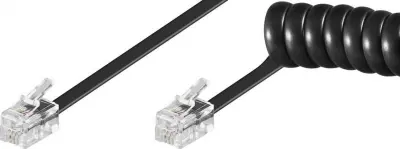 Goobay Telefonski poslušalci spiralni kabel 68002