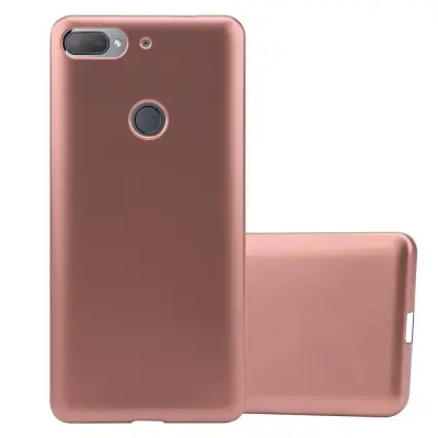 CADORABO CASE, združljiv s HTC v kovinskem rosă ‰ Gold - zaščitni pokrov iz fleksibilnega silikona TPU