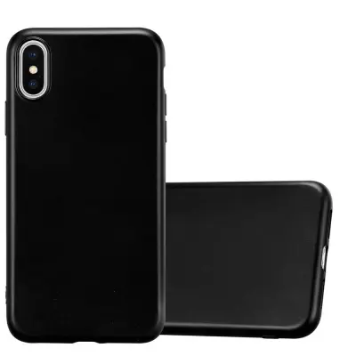 CADORABO Ohišje, združljiv z Apple v kovinski črni barvi - zaščitni pokrov iz fleksibilnega silikona TPU
