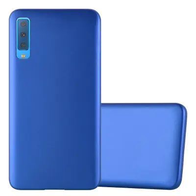 Cadorabo Case, združljiv s Samsungom v kovinsko modri - zaščitni pokrov, narejen iz fleksibilnega silikona TPU