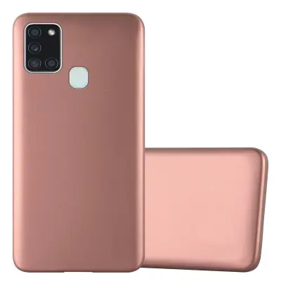 CADORABO CARE, združljiv s Samsungom v kovinskem rosă ‰ Gold - zaščitni pokrov iz fleksibilnega silikona TPU