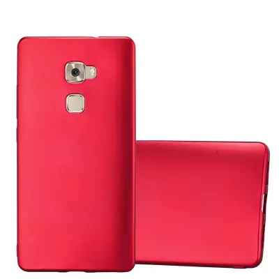 Cadorabo Case, združljiv s Huawei v kovinsko rdeči - zaščitni pokrov iz fleksibilnega silikona TPU