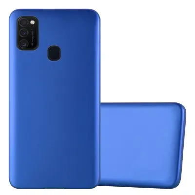 Cadorabo Case, združljiv s Samsungom v kovinsko modri - zaščitni pokrov, narejen iz fleksibilnega silikona TPU