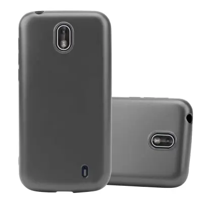 Cadorabo Case, združljiv z Nokia v kovinsko sivi - zaščitni pokrov, narejen iz fleksibilnega silikona TPU