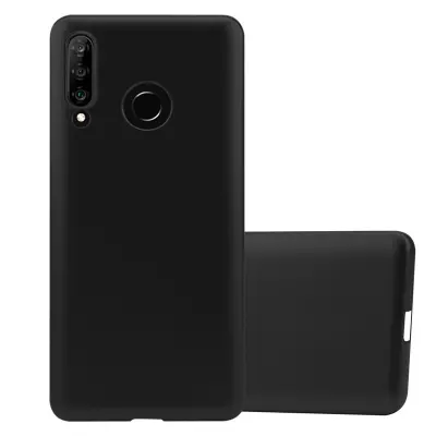 Cadorabo Case, združljiv s Huawei v kovinski črni barvi - zaščitni pokrov iz fleksibilnega silikona TPU