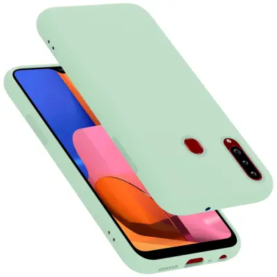CADORABO Ohišje, združljiv s Samsungom v tekoči svetlo zeleni barvi - zaščitni pokrov iz fleksibilnega silikona TPU