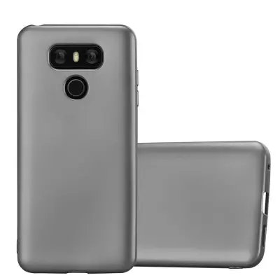 Cadorabo Case, združljiv z LG v kovinsko sivi - zaščitni pokrov, narejen iz fleksibilnega silikona TPU