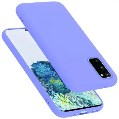 CADORABO Ohišje, združljiv s Samsungom v tekoči lahki vijolični barvi - zaščitni pokrov iz fleksibilnega silikona TPU