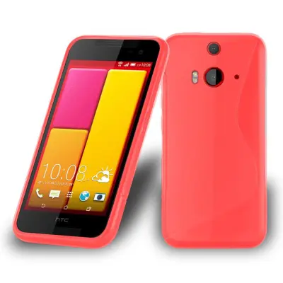 Cadorabo Case, združljiv s HTC v Candy Apple Red - Zaščitni pokrov iz fleksibilnega silikona TPU