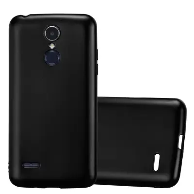 Cadorabo Case, združljiv z LG v kovinski črni barvi - zaščitni pokrov iz fleksibilnega silikona TPU